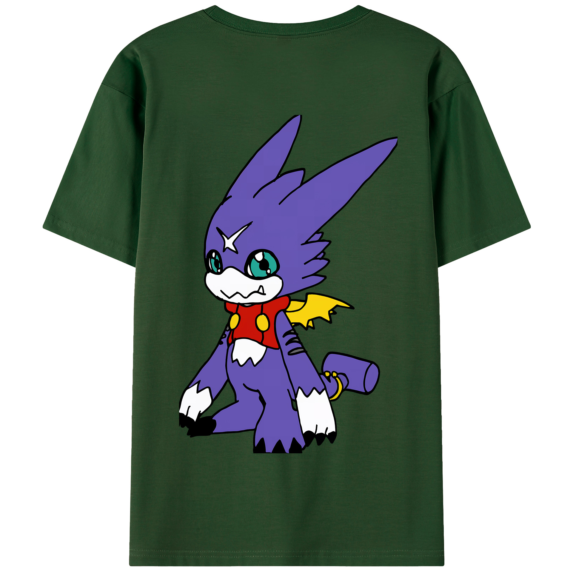 （画像用） Digimon デジタルモンスター/デジモン 綿100％半袖Tシャツ（背面プリント）